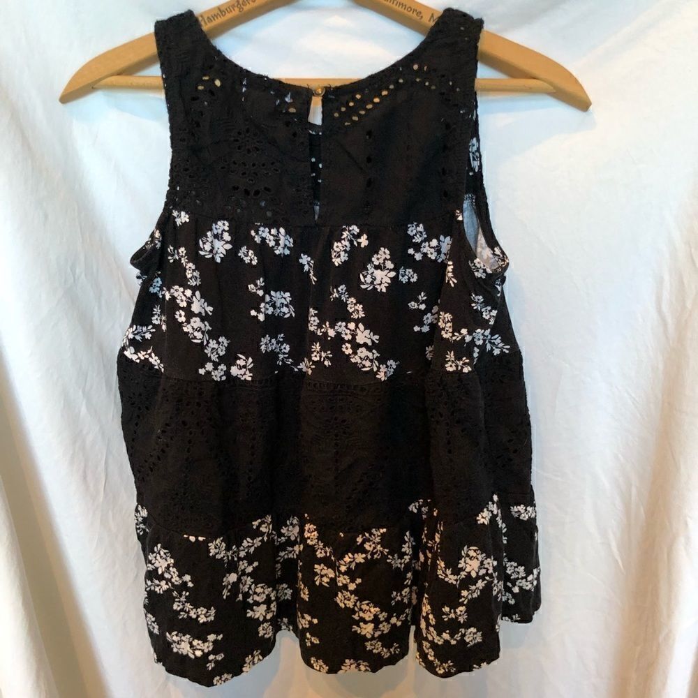 Eyeshadow Tank, Black and white Small